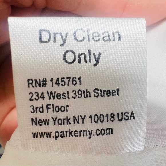 PARKER Blue Floral Lilly High Low Ruffle Dress Short Sleeve Flowy Dress Sz Small - Picture 12 of 15